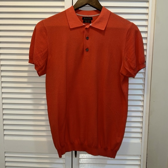 Polo shirt - extra fine cotton - coral color - Picture 1 of 2